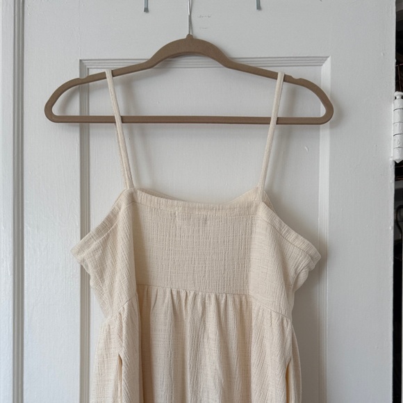 Madewell Cream Midi Dress with Button Detail - Picture 9 of 10